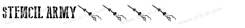 stencil army字体转换
